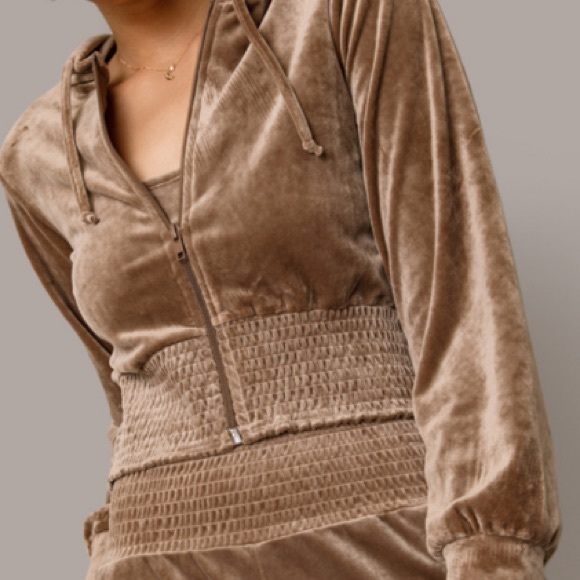 MYA VELOUR FULL ZIP HOODIE - Picture 4 of 4